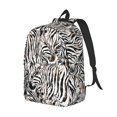 thumbnail image 2 of Daiia Leopard And Zebra Vintage Canvas Backpack for Men and Women ,Hiking Backpack,Travel Laptop Bag for School,Large Capacity Backpack-Medium, 2 of 7