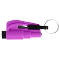 thumbnail image 1 of 1PC Emergency Keychain Ring Car Escape Tool, 2-in-1 Portable Seat Belt Cutter and Window Glass Breaker, Car Escape Tool for Land and Underwater (Purple), 1 of 3
