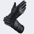 thumbnail image 3 of Jumpingount 1 par de guantes de ciclismo de cuero a prueba de viento impermeable pantalla táctil deportes al aire libre cálido montar en bicicleta Camping guantes y mitones Marrón oscuro Jumpingount AP013018-02, 3 of 6