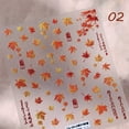 thumbnail image 3 of Nail Accessories 5D Embossed Maple Leaves Nail Stickers for Thanksgiving Day Fall Nail Decals Self- Gold Leaf Decorations, 3 of 3