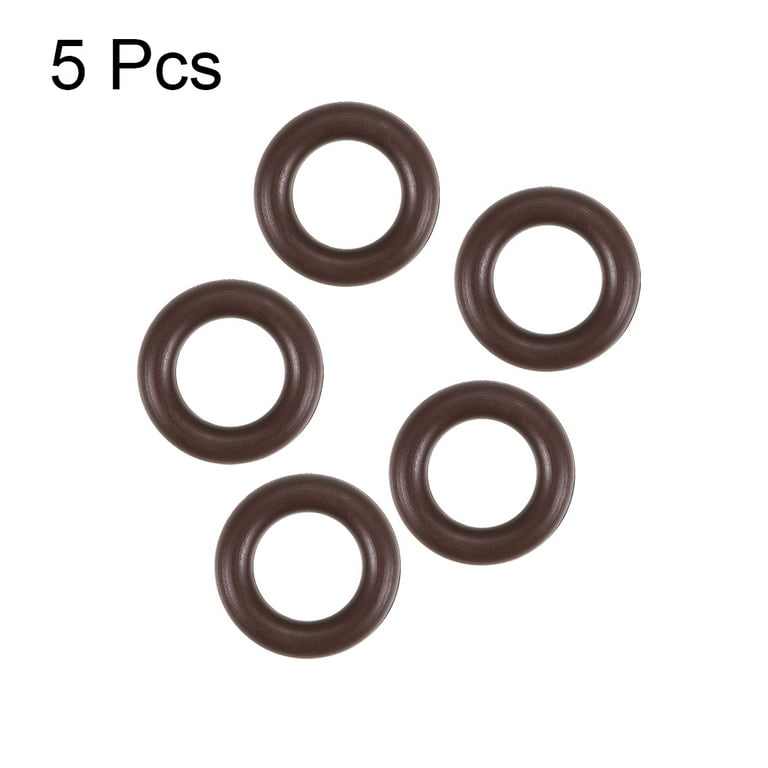 Uxcell Fluorine Rubber O-Rings - 15mm OD, 9mm ID, 3mm Width, FKM Metric Sealing Gaskets, Pack Of 5