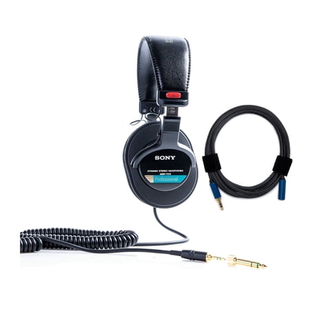 Sony MDR7506 Folding Professional Closed Ear Headphones Bundle w/ Nylon Braided Cable - image 8