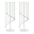 thumbnail image 4 of 2Pcs Flower Column Crystal Flower Stand Tall Vases for Wedding Party Centerpieces 23.6in, 4 of 14