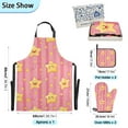 thumbnail image 3 of Cute Happy Stars 5 Pcs Kitchen Set Heat Resistant Oven Mitts and Non-Slip Pot Holders with Adjustable Cooking Apron, 3 of 6
