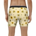 thumbnail image 4 of Salouo Sunflowers Bee Pattern Men's Boxer Briefs, Soft & Breathable Underwear Elastic Waistband Briefs for Men,1-Pack, 4 of 7
