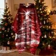thumbnail image 2 of VINUSLI Long Cloak with Hood Women Warm Fleece Asymmetric Hem Pullover Christmas Cape Hoodie Red,Free Size, 2 of 9