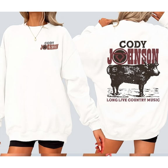 Cody Johnson Steer Long Sleeve Sweatshirt Sizes S-5XL Goldengate
