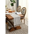 Wracra Rustic Linen Table Runner Farmhouse Style Table Runners 72 ...