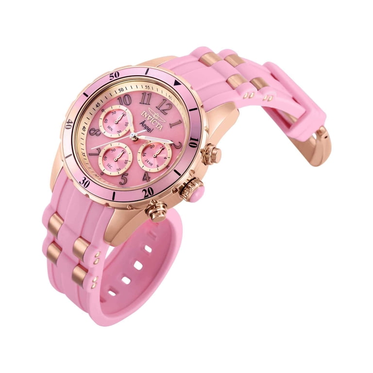 Invicta Angel Chronograph Quartz Pink Dial Ladies Watch  display picture 3