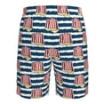 thumbnail image 5 of Wukai Popcorn Print Beach Trunks with Compression Liner Swimsuit Quick Dry Beach Sports Shorts with Pocket-Small, 5 of 7