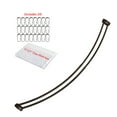 thumbnail image 2 of Utopia Alley Rustproof Wall Mounted Aluminum Double Curved Shower Curtain Rod, Screw Mount Rod, Secure Than Tension, Adjustable Shower Rod from 45" to 72", Includes shower liner & hooks (Bronze), 2 of 12