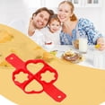 thumbnail image 1 of Feltree 4 Hole Omelette Maker Multi-functional 7-link Round Star Heart Shaped Pancake Maker Breakfast Baking Molds, 1 of 7
