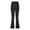 Black, variant on Flare Leggings for Women Dress Pants,Women's Fashion Casual Temperament Solid Color Knitted Micro Pull Slim Flare Trousers Black,L