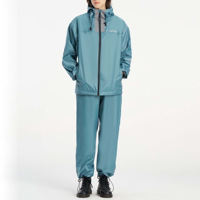 MKLEKYY Jeans pour Femmes Combinaison de Pluie pour Hommes & Femmes Combinaison Complète / Veste de Pluie pour Randonnée & Vélo & Ensemble Pantalon / Pantalon Kaki