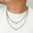 thumbnail image 2 of Nuragold 14k Real White Gold Solid Cuban Curb Link 7mm Chain Necklace (20"-30") Italian Jewelry for Men, 2 of 8