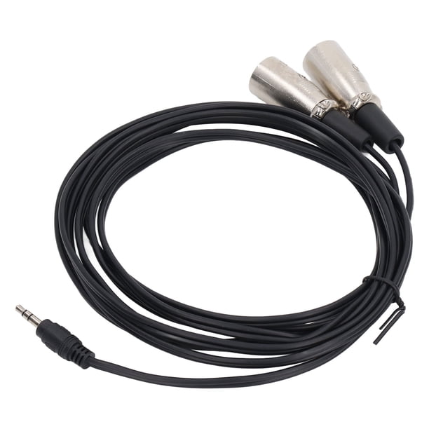 Cable De 3,5 Mm Macho A Doble XLR Macho, 10 Pies TRS A Doble XLR Y Divisor, Cable Adaptador De Micrófono Estéreo Para Altavoz MP3 MP4