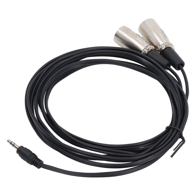 Cable De 3,5 Mm Macho A Doble XLR Macho, 10 Pies TRS A Doble XLR Y Divisor, Cable Adaptador De Micrófono Estéreo Para Altavoz MP3 MP4