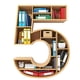 thumbnail image 1 of Adornos navideños, adornos navideños, regalos navideños, adorno colgante para amantes de los libros, adorno de biblioteca, formas digitales, decoración para ratones de biblioteca, adorno acrílico, reg, 1 of 4