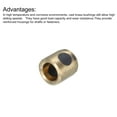 thumbnail image 4 of Sleeve Bearings 4mm/0.16" Bore,6mm/0.24" OD,8mm/0.31" Height,Wrapped Oilless Bushings Brass Graphite,Pack of 2, 4 of 4