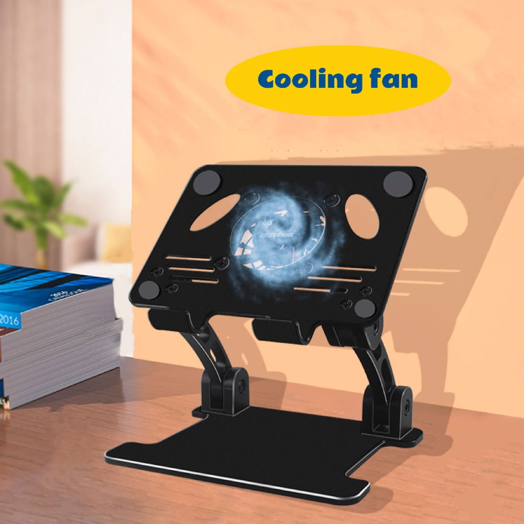Cooling Fan Laptop Holder Bracket Aluminum Alloy Notebook Pad Stand Heat Dissipation with USB Port Rack