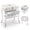 White-Heart, variant on Linor 2 in 1 Bathtub with Changing Table, Waterproof Diaper Changing Station Portable Changing Table Adjustable Height Nursery Organizer with Storage Racks