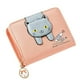 thumbnail image 5 of Cartera de piel sintética para niñas, bonita cartera con diseño de gato, monedero, organizador de tarjetas, plegable, espaciosa (2 unidades), 5 of 5