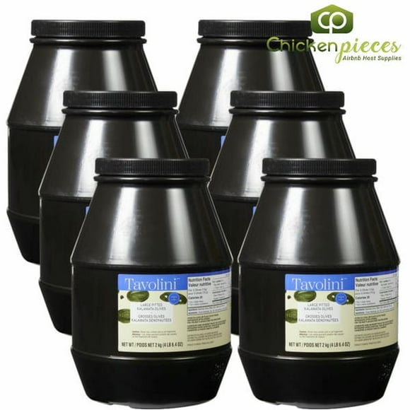 Tavolini Olives de Kalamata Dénoyautées Premium Grandes 2 Kg/4,41 Lb