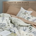 thumbnail image 6 of Floral White Comforter Set - Full Size, Fluffy Soft Microfiber Comforter, 3 Pieces Cute Botanical Bed Set, Includes 2 Pillow Shams for Women, 6 of 6