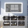 thumbnail image 6 of ANGELES HOME 55" x 32" LED Bathroom Mirror with Lights, Wall Mounted Vanity Mirror for Bathroom, Lighted Bathroom Vanity Mirror with Anti-Fog, 3 Colors Dimmable, Memory Function, Super Bright, 6 of 12
