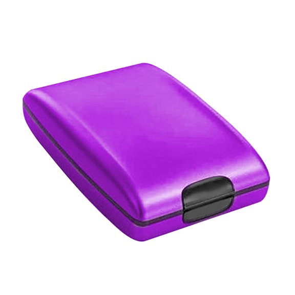 Bewildely Portatarjetas, billetera, organizador Vintage, bloqueo de moda, gancho para bolsa de dinero, resistente al agua, antirrobo, suministros para Almacenamiento y organización del hogar Violeta Bewildely HA006873-03