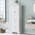 thumbnail image 2 of DEALTOPS Tall Storage Cabinet with Adjustable Shelves and 4 Drawers, White, 2 of 8