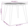 thumbnail image 4 of vidaXL Garden Table Ø110x75 cm Solid Wood Acacia, 4 of 5