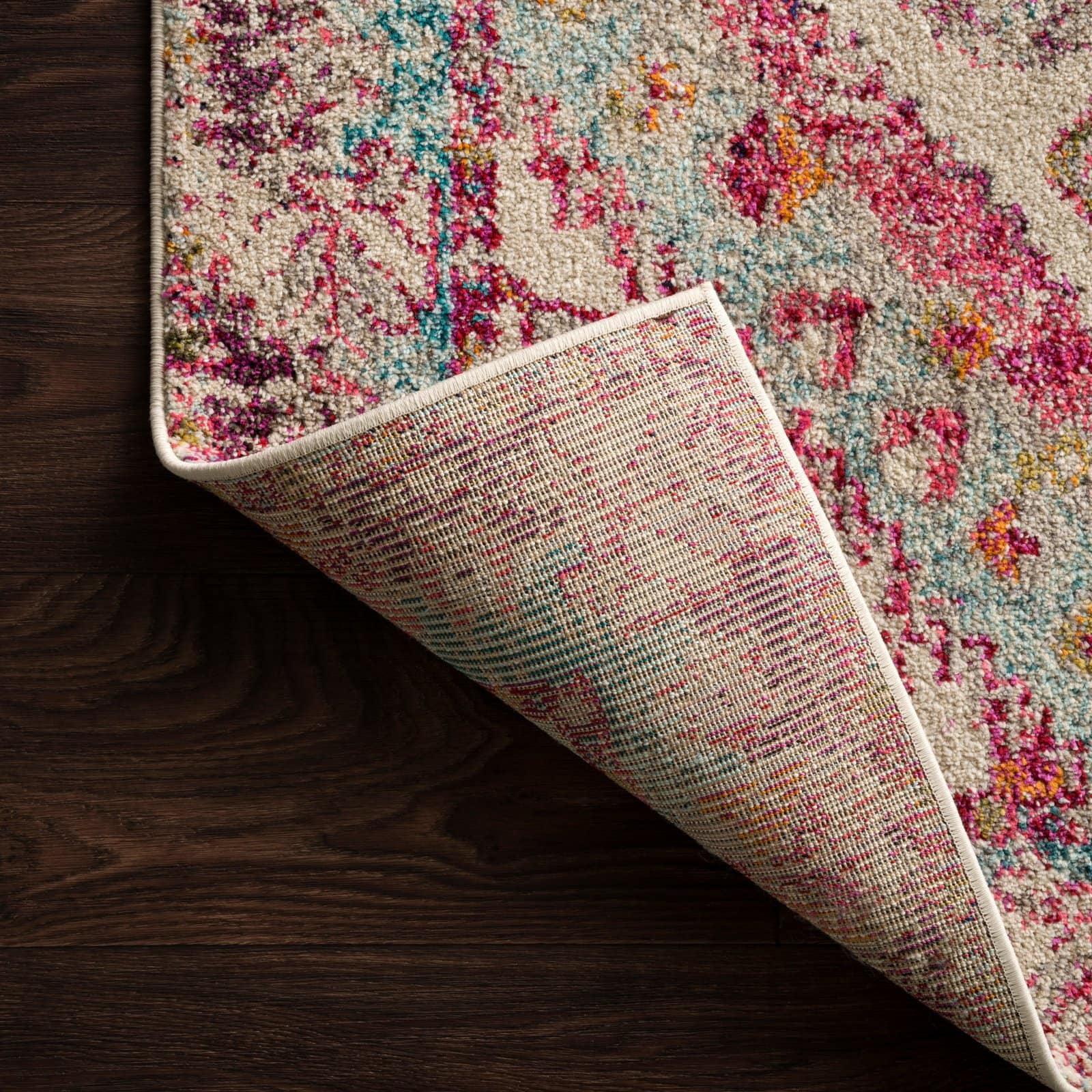 Loloi II Nadia Abstract Aqua / Pink Area Rug