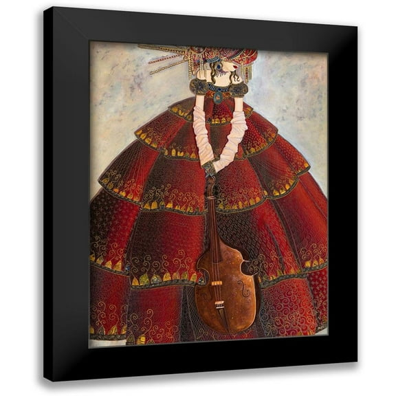 Maugeri, Valerie 12x14 Black Modern Framed Museum Art Print Titled - Pensee musicale