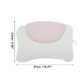 thumbnail image 3 of Unique Bargains 1 Pc Square Style Bath Pillow for Head and Neck 14.57"x9.06"x3.15" White Pink, 3 of 6