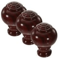 thumbnail image 6 of Monyance Curtain Accessories 3PCS Wooden Curtain Rod Finial End Caps Decorative Supplies(3.94X2.76X2.76Inches), 6 of 10