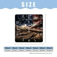 thumbnail image 2 of 12 Inch Wall Clock Battery Operated Square Clock Decorative for Office, Kitchen, Outdoor, Living Room，Vintage Baseball Ball Star American Flag Pattern, 2 of 4
