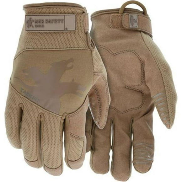 MCR Safety MCR-963XL Multi-Task TaskFit Design Gloves with Reflective Logo Adjustable Hook & Loop Wrist Closure D3O Padded Palm&#44; Tan - Extra Large