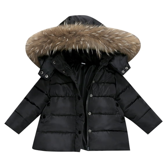 Toddler Girl's Long Parka Warm Winter Coat Water Resistan𝐭 Quilted Puffer Jacket Snow Outwear Kids Padded Down Coat