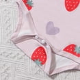 thumbnail image 7 of SERTG Baby Girls Strawberry Prints Bodysuit Ruffle Long Sleeve Snap Closure Rompers Kids Cute Everyday Jumpsuit Comfort Fit Infant One-Piece Outfit(Purple,3 Months), 7 of 7