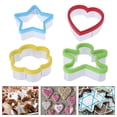 thumbnail image 3 of 4 Pcs Pochoir à Biscuits en Plastique Outils de Découpe Moule de Cuisson Forme Mignonne Colorée, 3 of 5