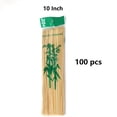 thumbnail image 3 of 100pcs 200pcs Natural Bamboo Skewers, Wooden Skewers, Kebab, Short Skewers, Wooden Kebab Skewers For Fruit Kabobs, Appetizer, Chocolate Fountain, Cocktail, 8"/10"/12", 3 of 5