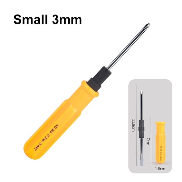 BTOER 2-Side Slotted Cross Screwdrivers Double Screwdrivers Head 3/5/6mm Portable Screws Driver Set For Repair Remover Hand Tools