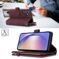 thumbnail image 5 of for Samsung A54 Crossbody Phone Cases for Women Men with Card Holder,Galaxy A54 5G Wallet Case with Strap Shoulder Lanyard, Zipper Pocket PU Leather Kickstand Purse,6.4" Burgundy, 5 of 14