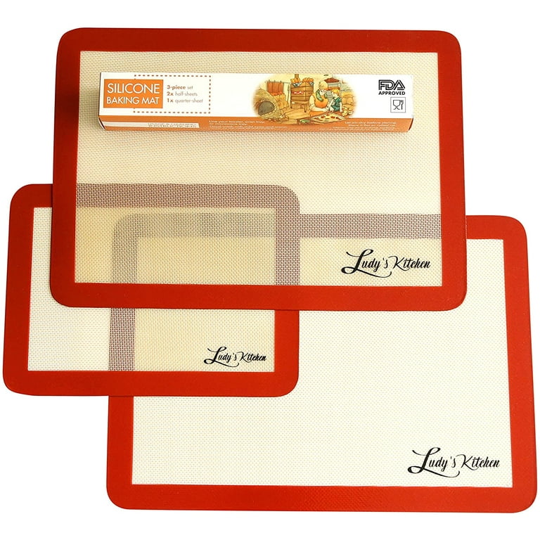 Cookie Sheet Liner by Ludy's Kitchen - Replaces Parchment Paper -  Professional Grade Silicone Baking Mat - Non-Stick, Durable, Reusable  Silicone