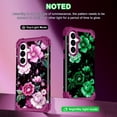 thumbnail image 2 of CASEFIV for Samsung Galaxy S26 Plus Case,Glow in The Dark,Shockproof Protection Hard PC Soft Flexible TPU Bumper Drop Protective Protective Phone Cover Case for Galaxy S26 Plus,Purple Pink Flower, 2 of 7