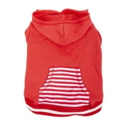 Vibrant Life Red Striped Pocket Hoodie for Dogs or Cats, Size XXSmall