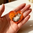thumbnail image 3 of Poche Commémorative pour Chat Câlin en Forme de Cœur Chat Endormi Figurines en Résine Animal Réfléchi pour Propriétaires de Chats en Deuil et Amateurs de Chats, 3 of 3