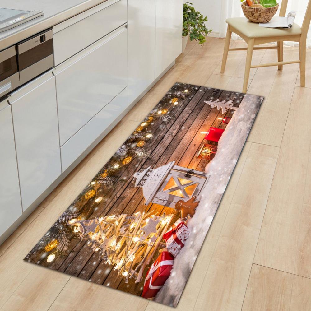 Tapis De Noël Lavable, Tapis De Sol Antidérapant Pour Décoration