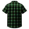 thumbnail image 4 of Chiccall Flannel Shirts for Men Short Sleeve Plaid Button Down Shirt with Breasted Pocket, 4 of 6